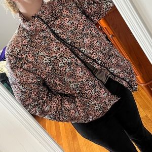 New w/ tags - Floral women’s puffer jacket